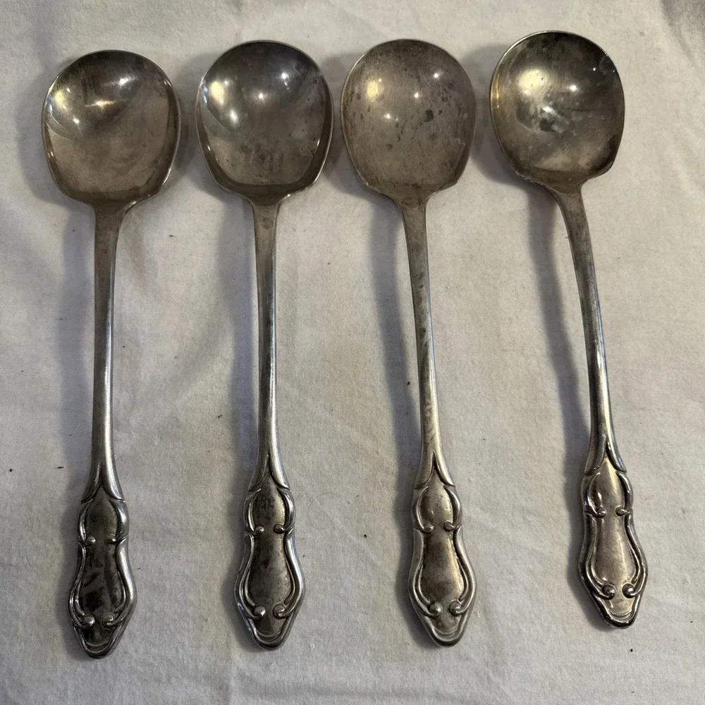 4 VINTAGE ROYAL LIMITED Serving Spoon (s) Silver Plated 10